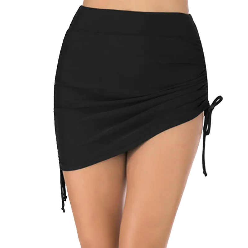 5 Styles Of Stylish Sexy Women's High Waist Swim Skirt With Underwear Solid Color
