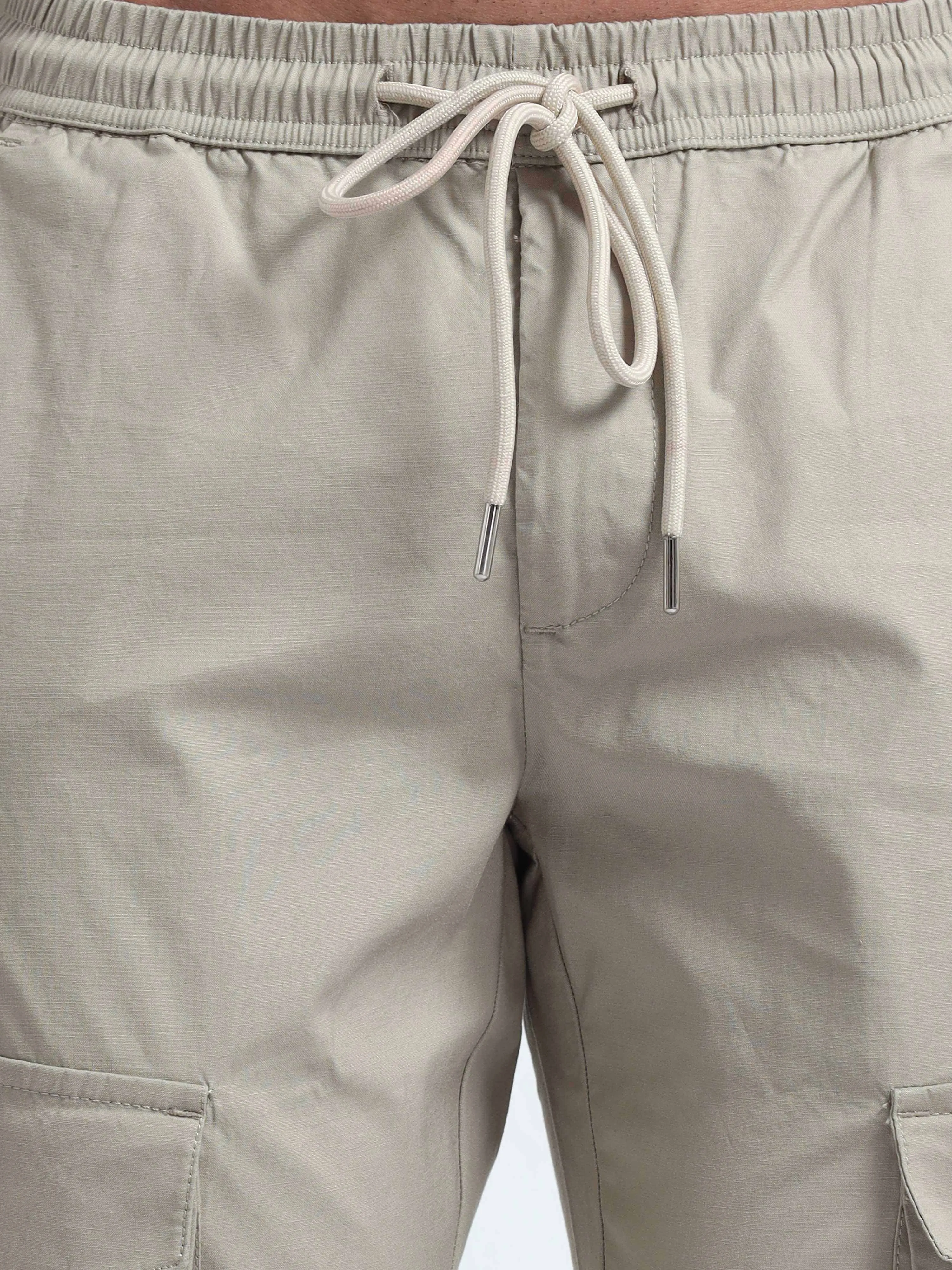 Air Sense Beige Cargo Joggers