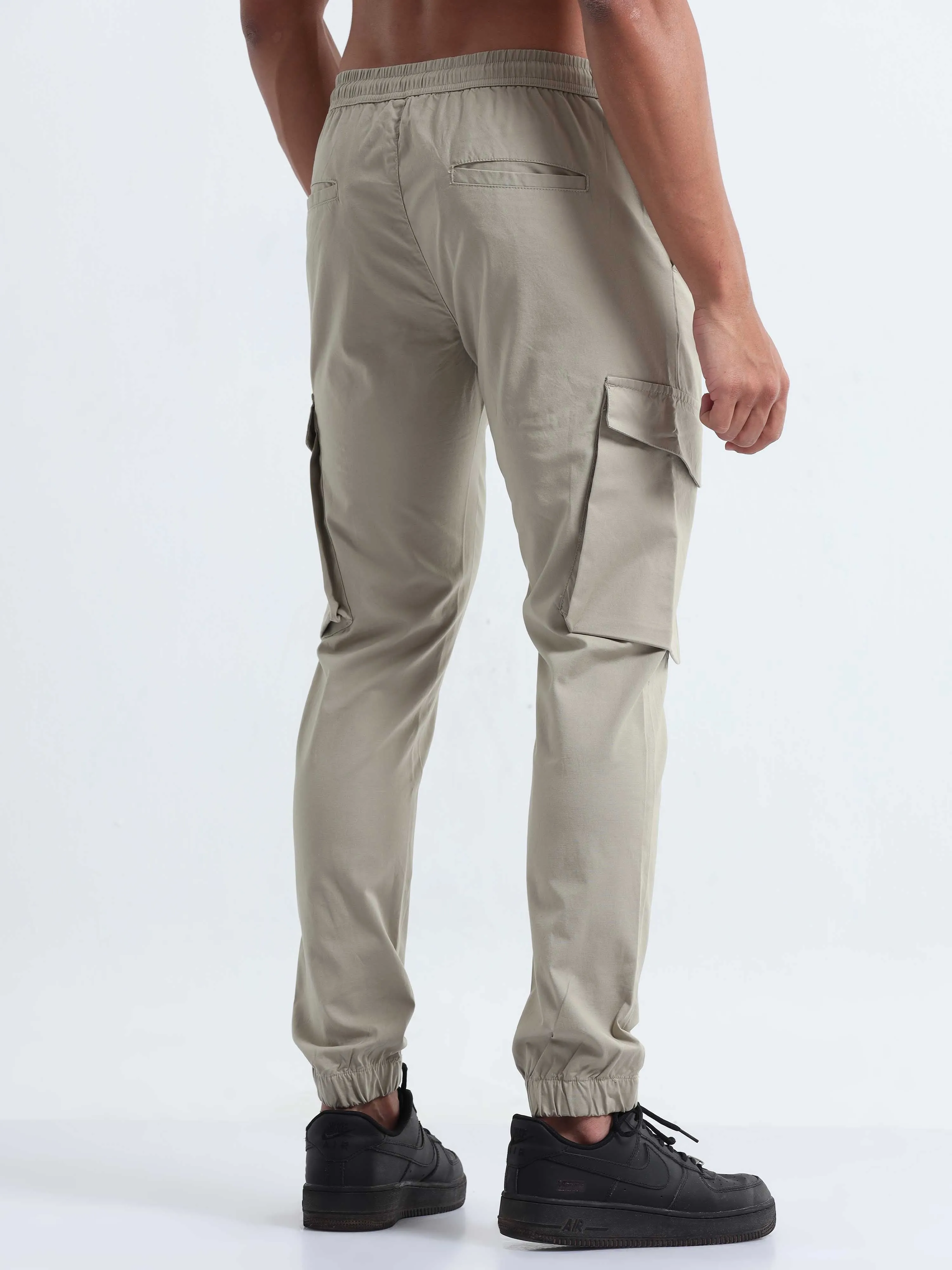 Air Sense Beige Cargo Joggers