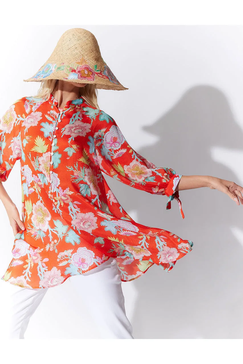 Amanpulo Obi Silk Oversized Top