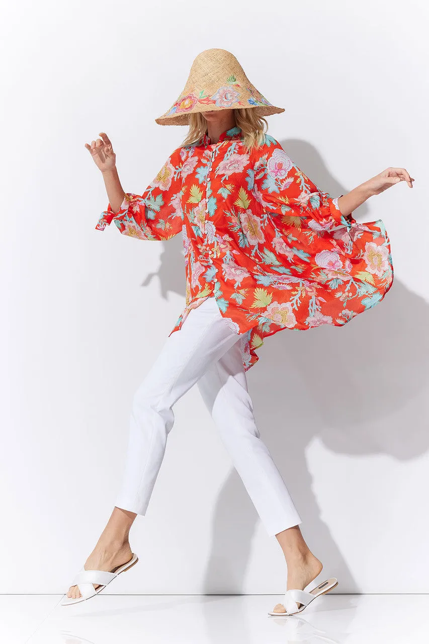 Amanpulo Obi Silk Oversized Top