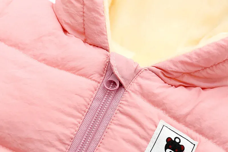 Baby Rompers For Boy Girl Coats Winter Toddler Hooded Bodysuit Thick Cotton Outfit Infants Jumpsuit Children Baby Jacket