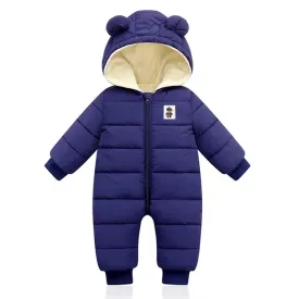 Baby Rompers For Boy Girl Coats Winter Toddler Hooded Bodysuit Thick Cotton Outfit Infants Jumpsuit Children Baby Jacket