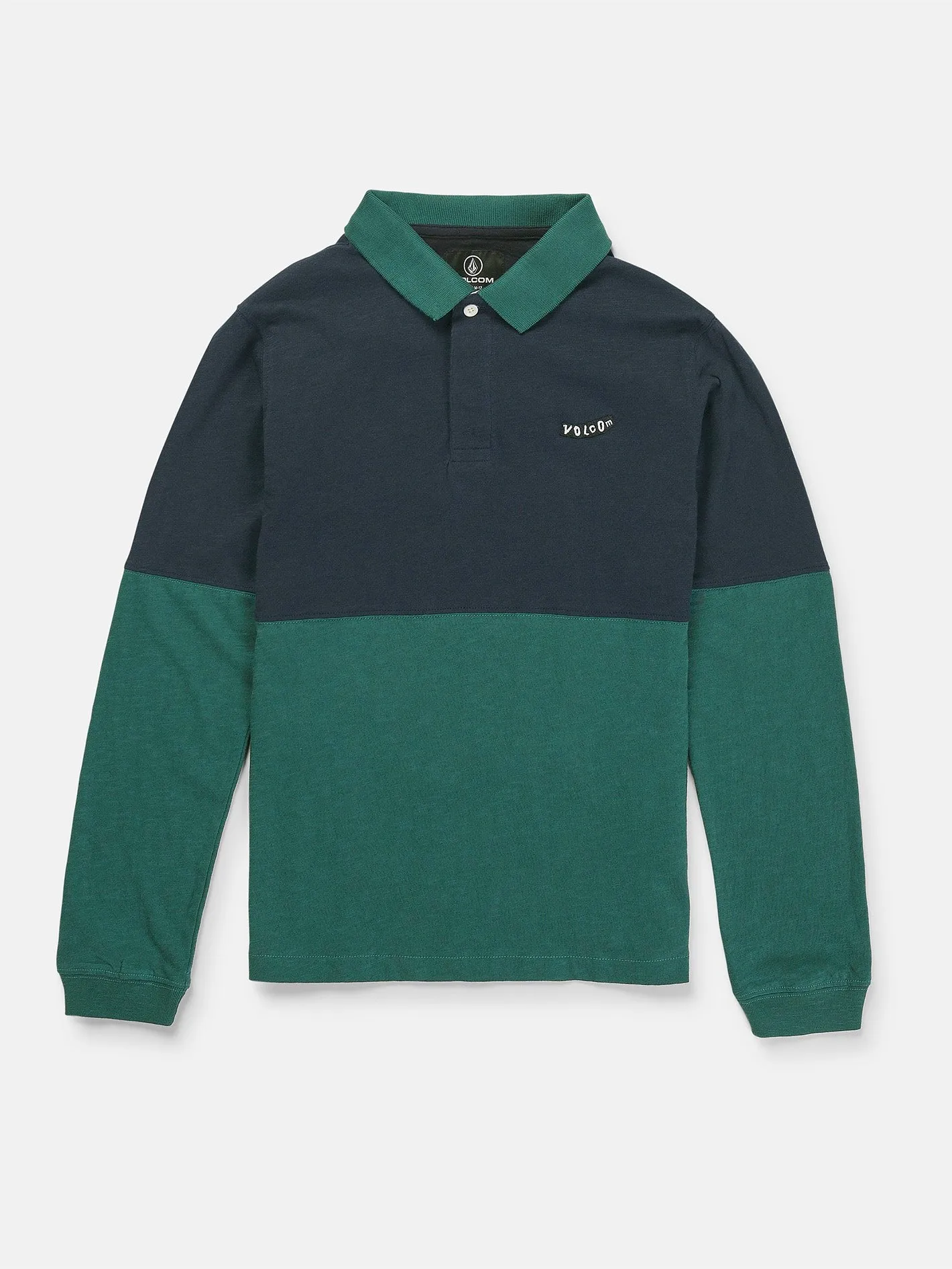 Big Boys Duo Stone Polo Long Sleeve Shirt - Navy