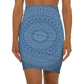 Blue Mandala - Inovax Women's Mini Skirt