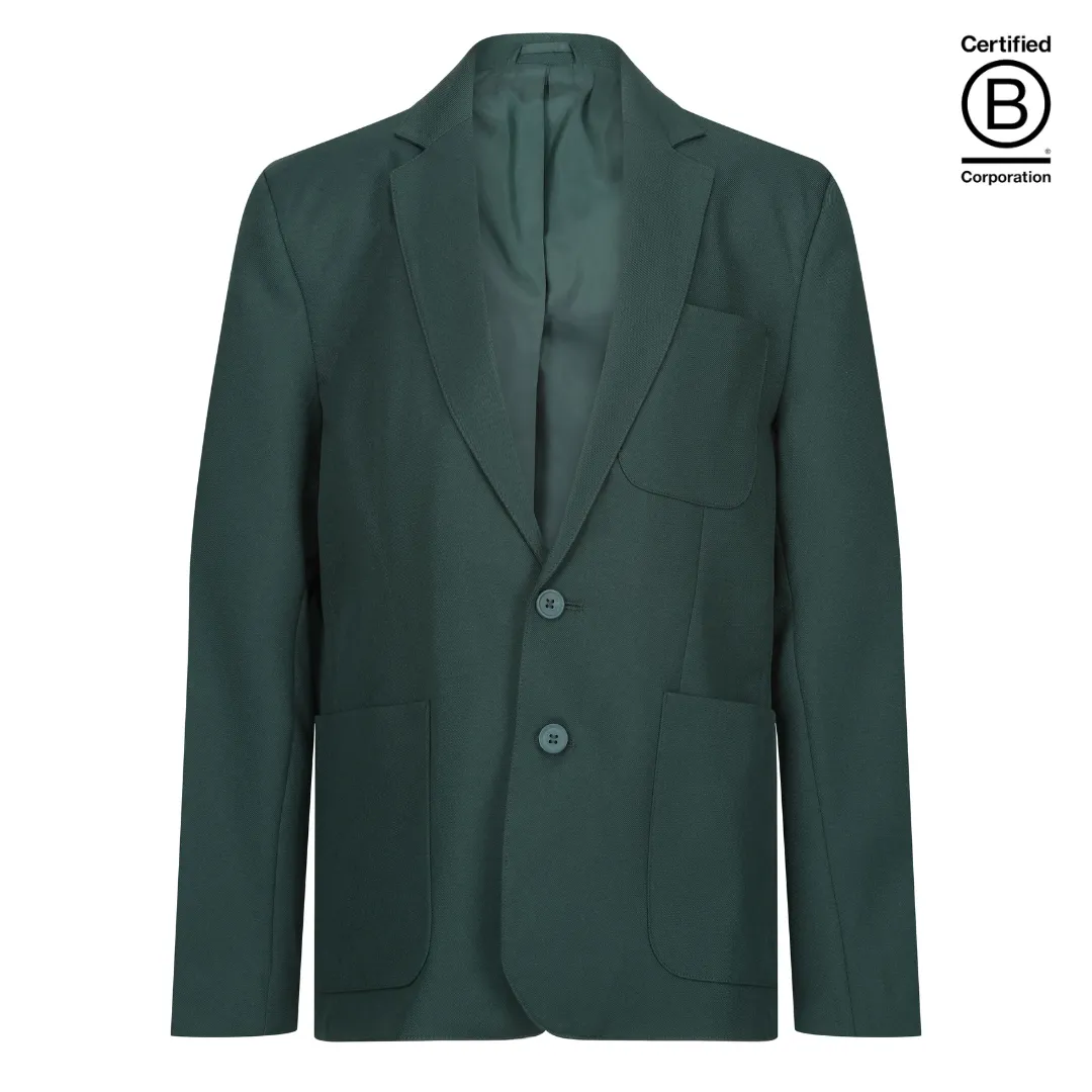 Bottle green unisex Performa eco school blazer
