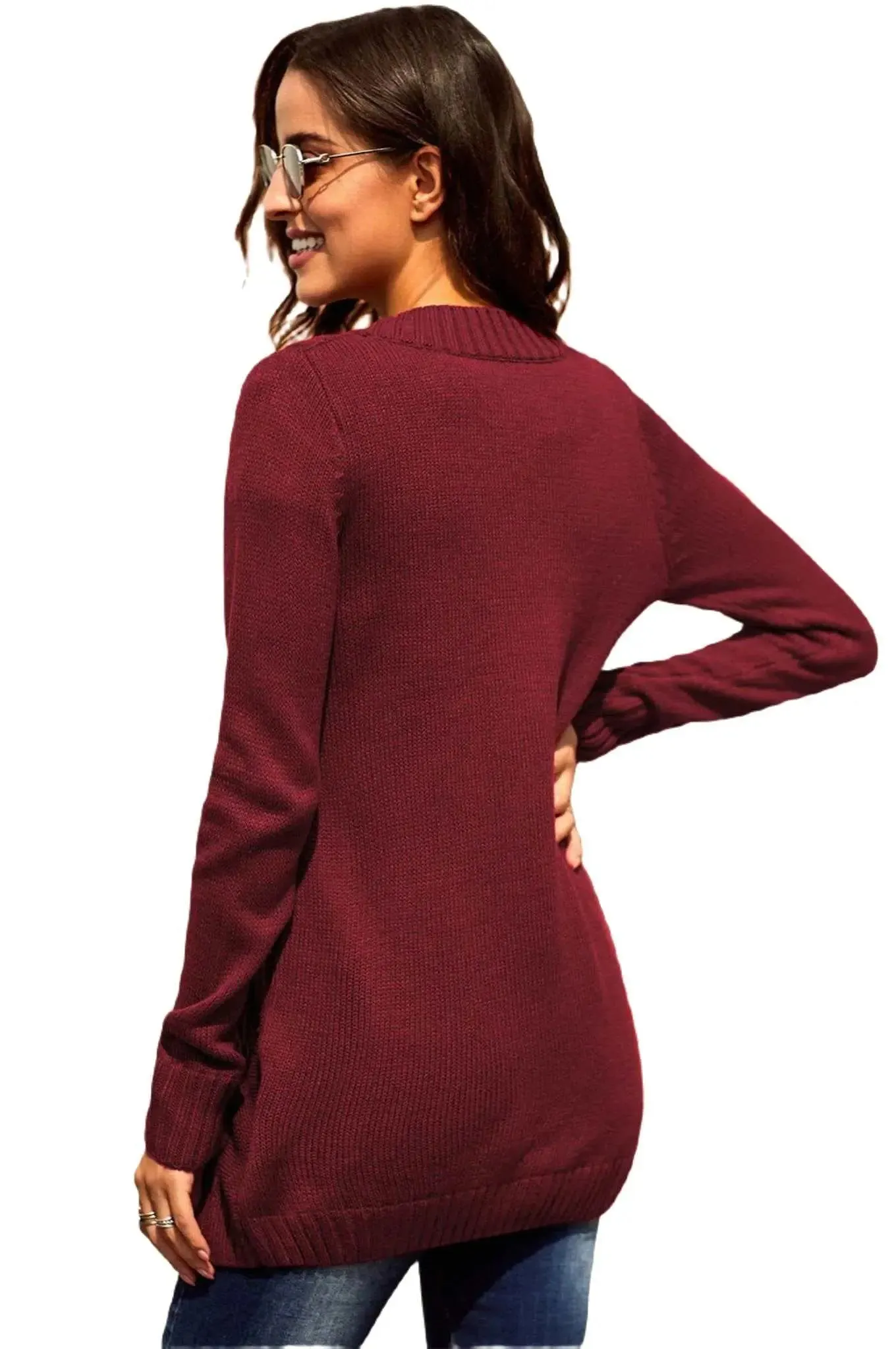 Chic Comfort Knit Button-Front Cardigan