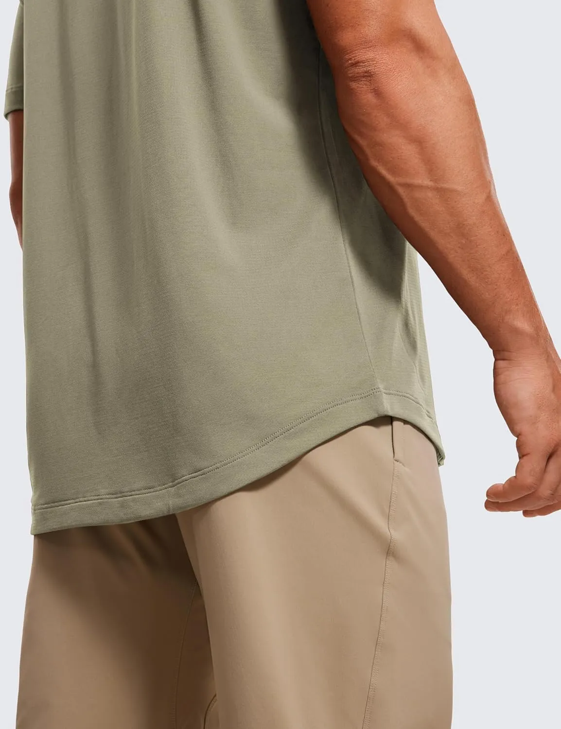 CRZ YOGA Lightweight Short Sleeve T-Shirt for Men Quick Dry Workout Running Athletic Tee Shirt Tops