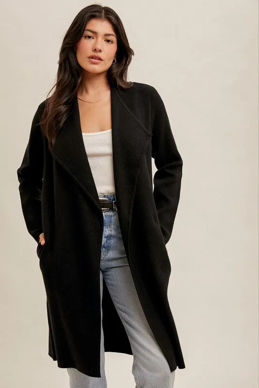 Drape Collar Cardigan