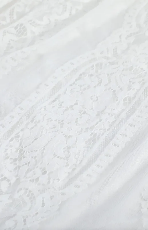 Elegant Overlay Guipure Lace Maxi Dress