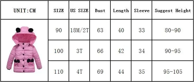 Fall Winter Jacket For Baby Girls Down Coat Children Outerwear Coats Dot Hooded Cotton Padded Kids Clothing