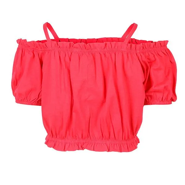 GIRLS  SHOTS AND TOPS SET - PINK