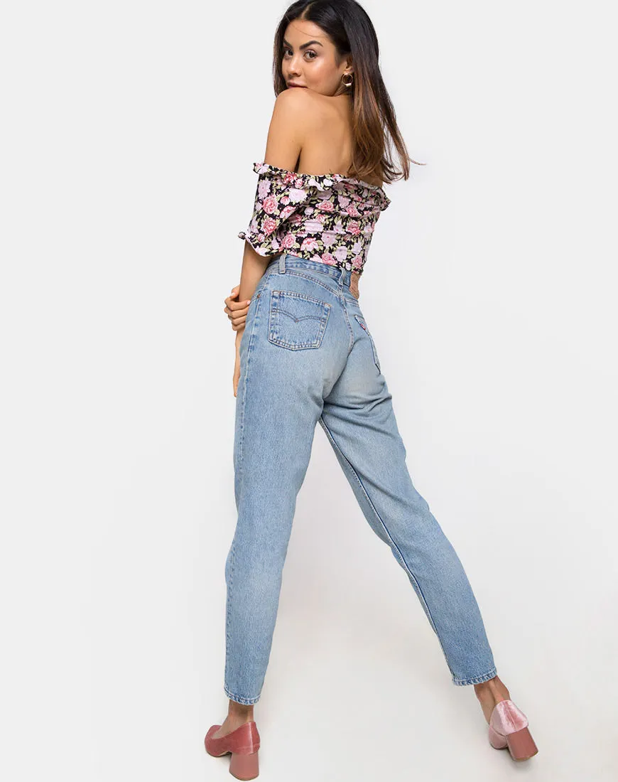Glior Crop Top in Bloom Floral