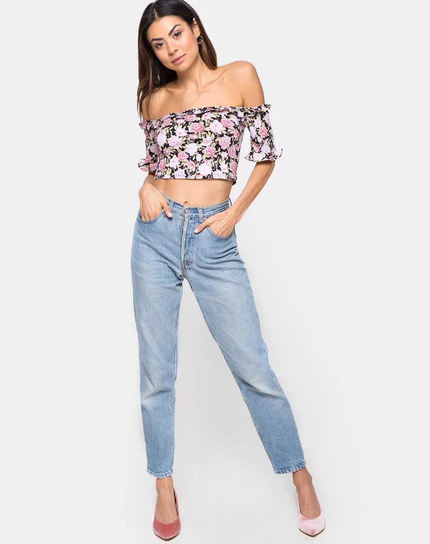 Glior Crop Top in Bloom Floral