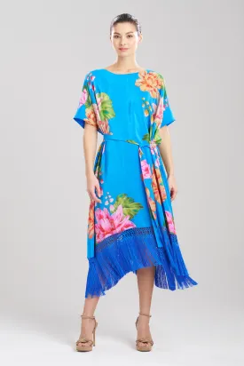 Hanabi Fringe Silk Caftan