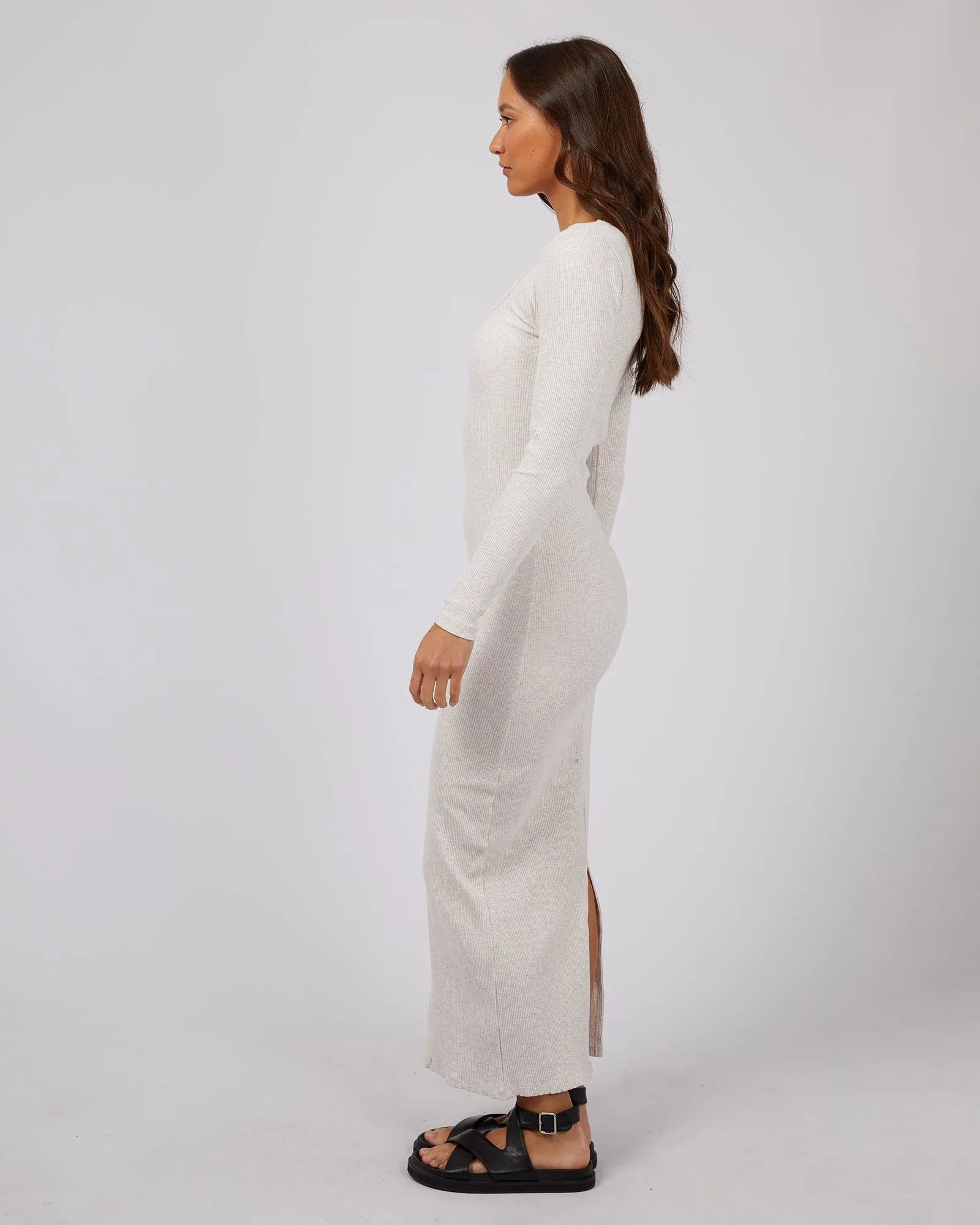 Hazel Long Sleeve Maxi Dress Oatmeal