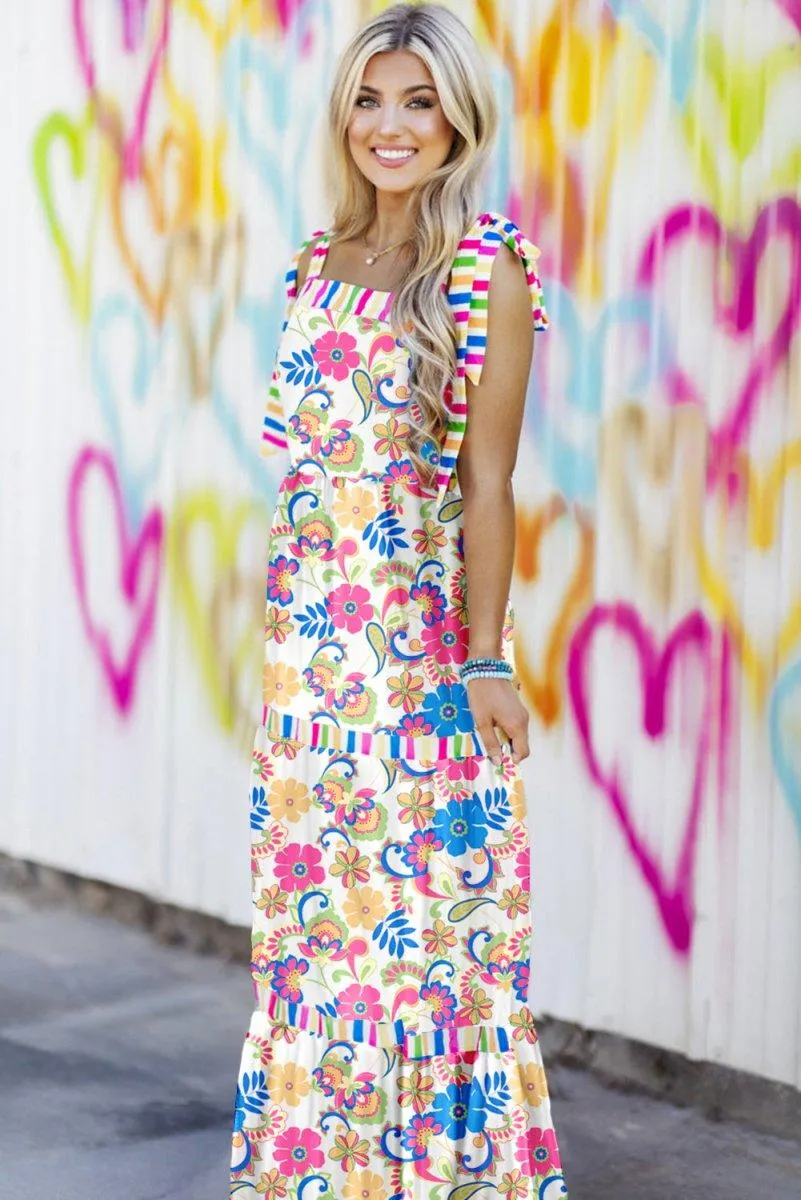Lena Multi Floral Maxi Dress