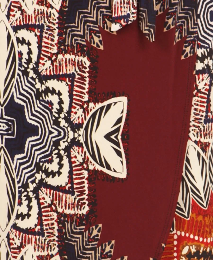Maxi Dress with Sleeves Malnative Maroon