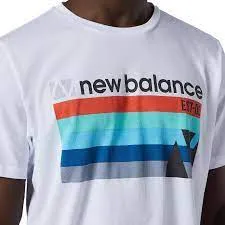 Men's Graphic Heathertech T-Shirt - White/Multi