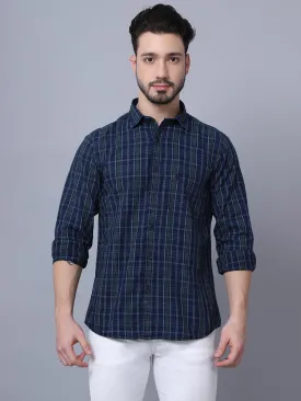 Men's Green Casual Big Checks Full Sleeve Shirt