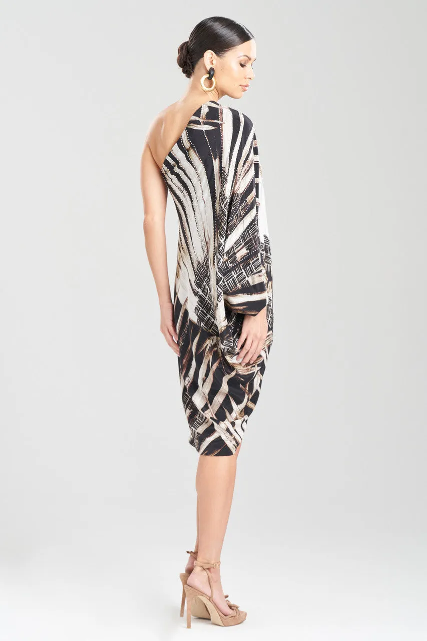 Palawan One Shoulder Beaded Silk Top