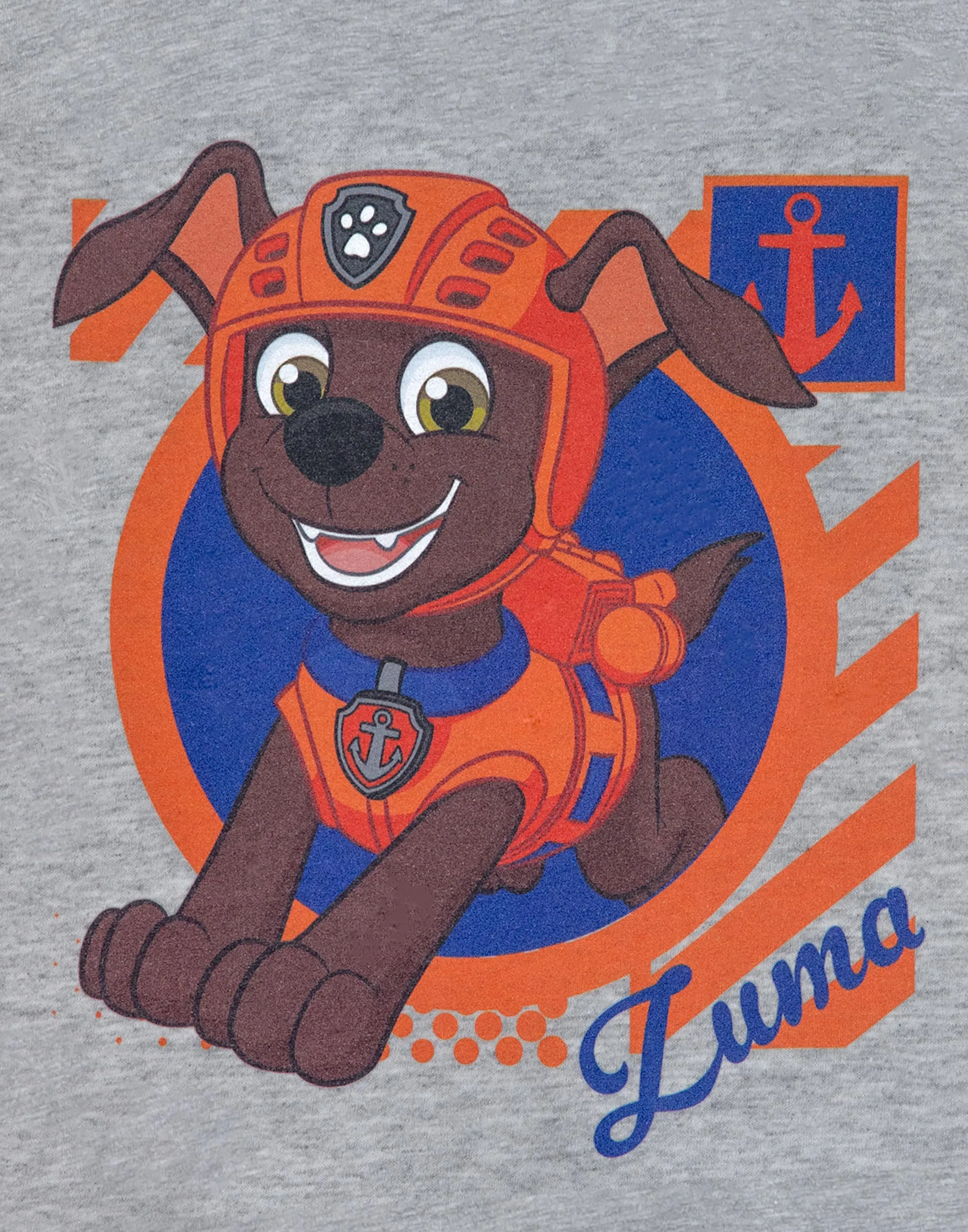 PAW Patrol Zuma Boys Grey Marl Short Sleeved T-Shirt
