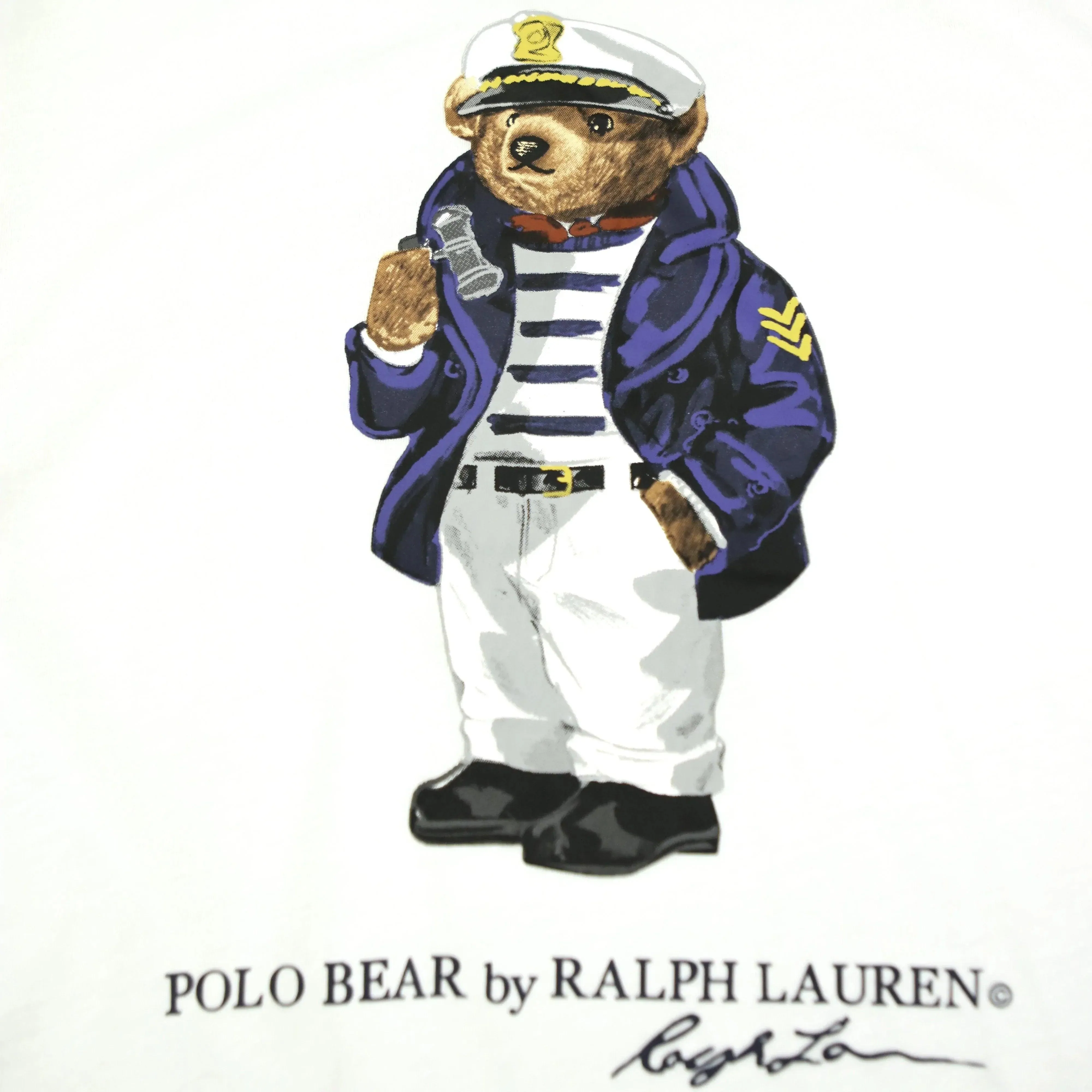 POLO RALPH LAUREN SEA CAPTAIN BEAR TEE (S)  (S)