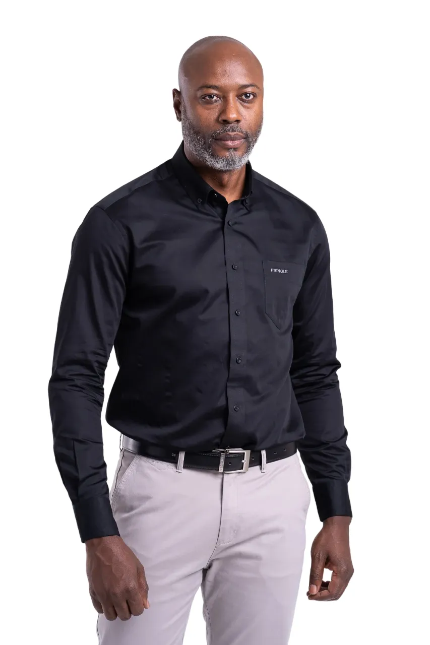 Pringle LS Black Regular Classic Fit Shirt