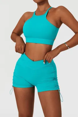 Racer Front Cut Out Back Sports Bra