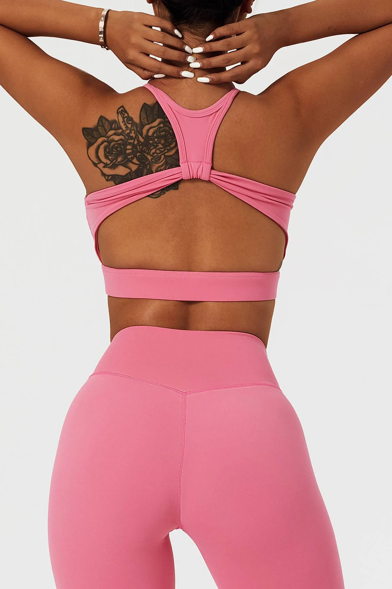 Racer Front Cut Out Back Sports Bra