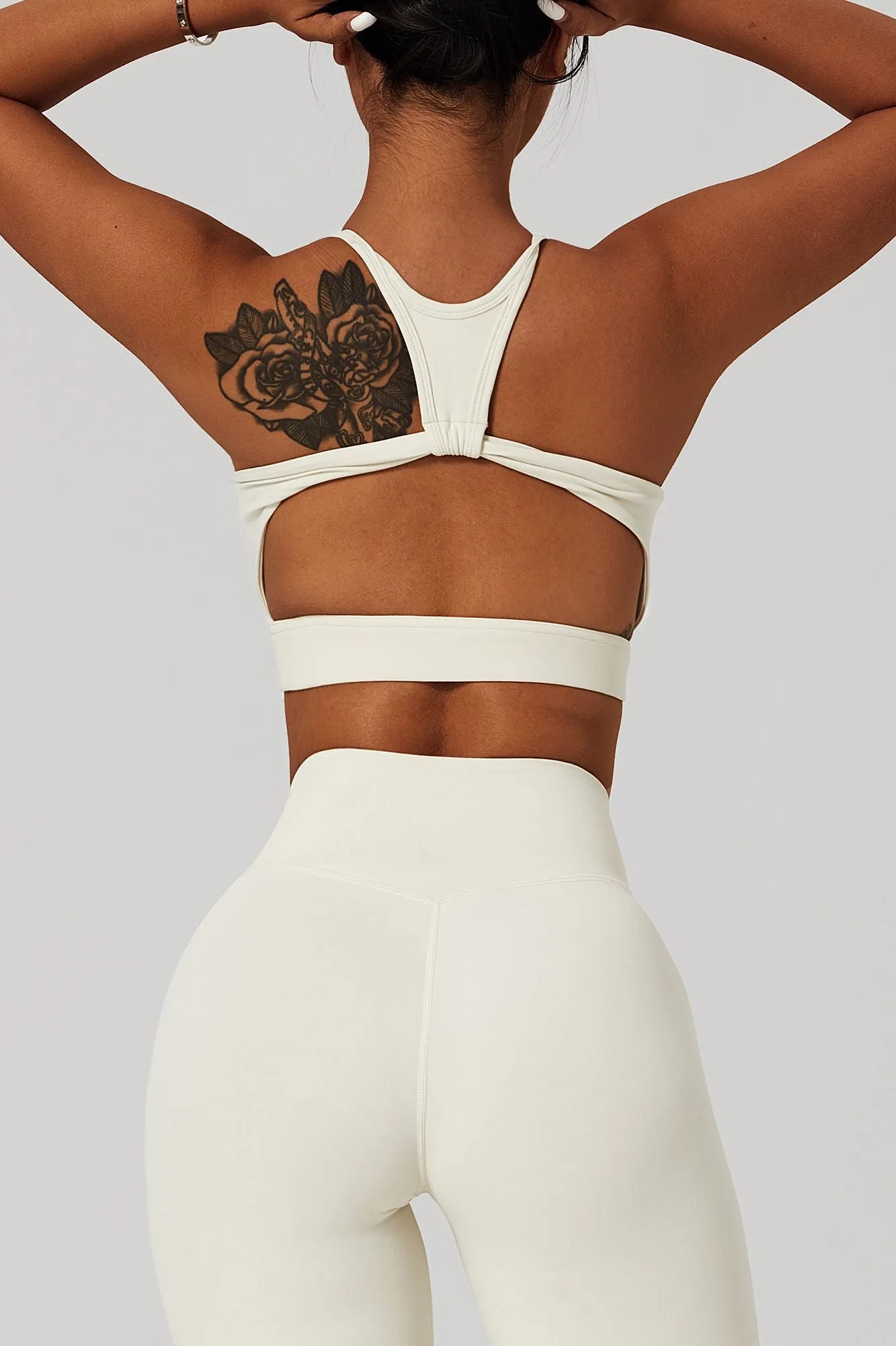 Racer Front Cut Out Back Sports Bra