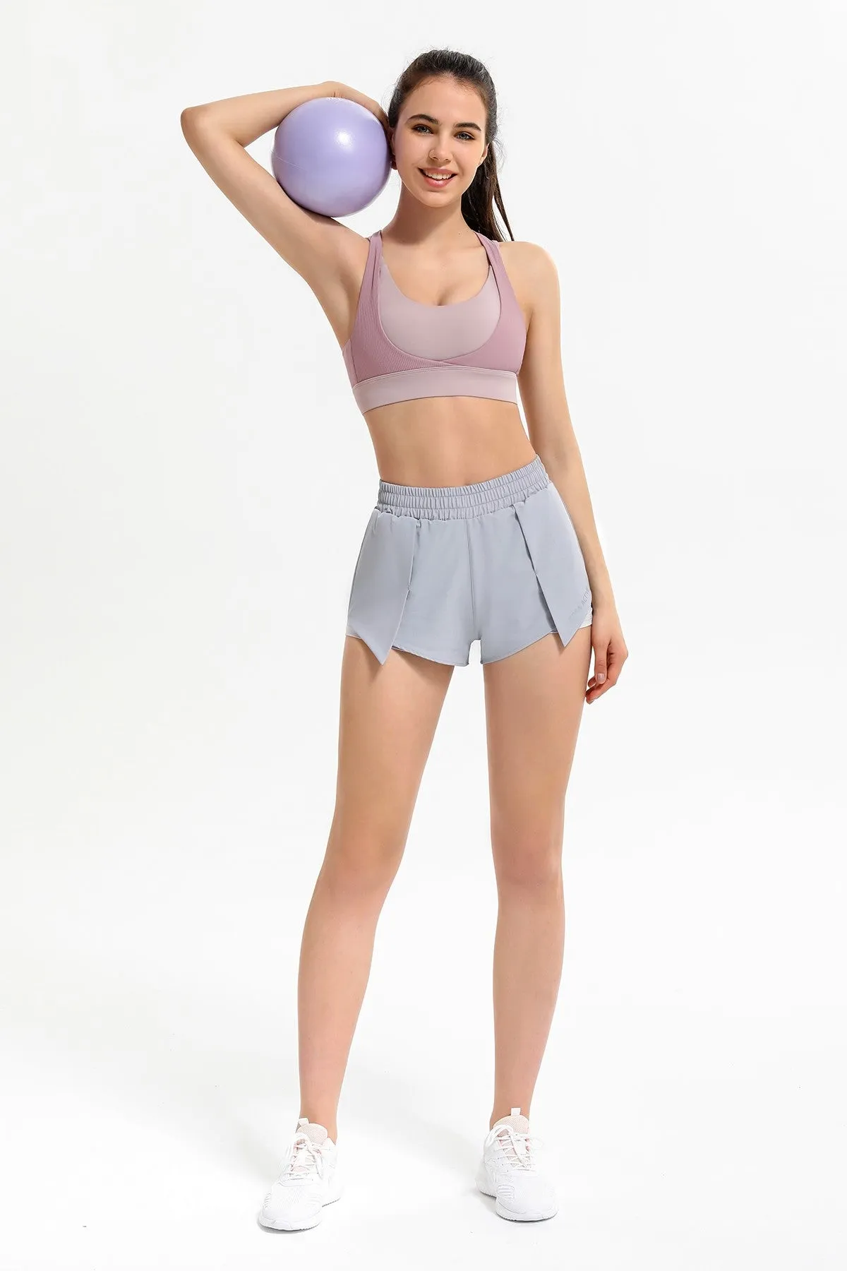 Ribbed Racerback Sports Bra High Support