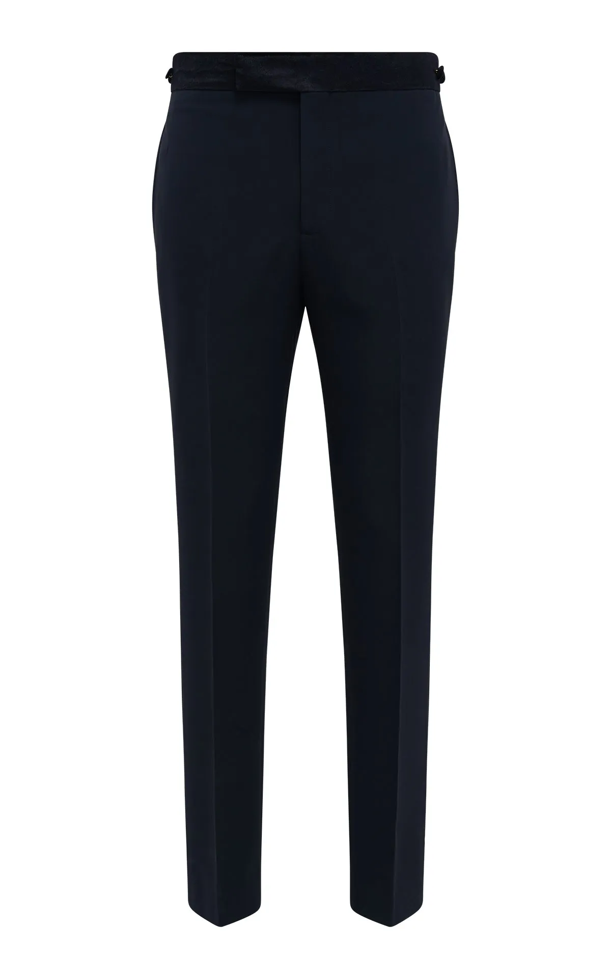 Simons Pant in Black Silk Wool Cady