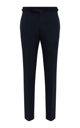 Simons Pant in Black Silk Wool Cady