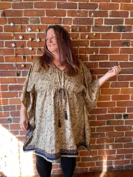 Size 2-12 Upcycled Adjustable Sari Tunic