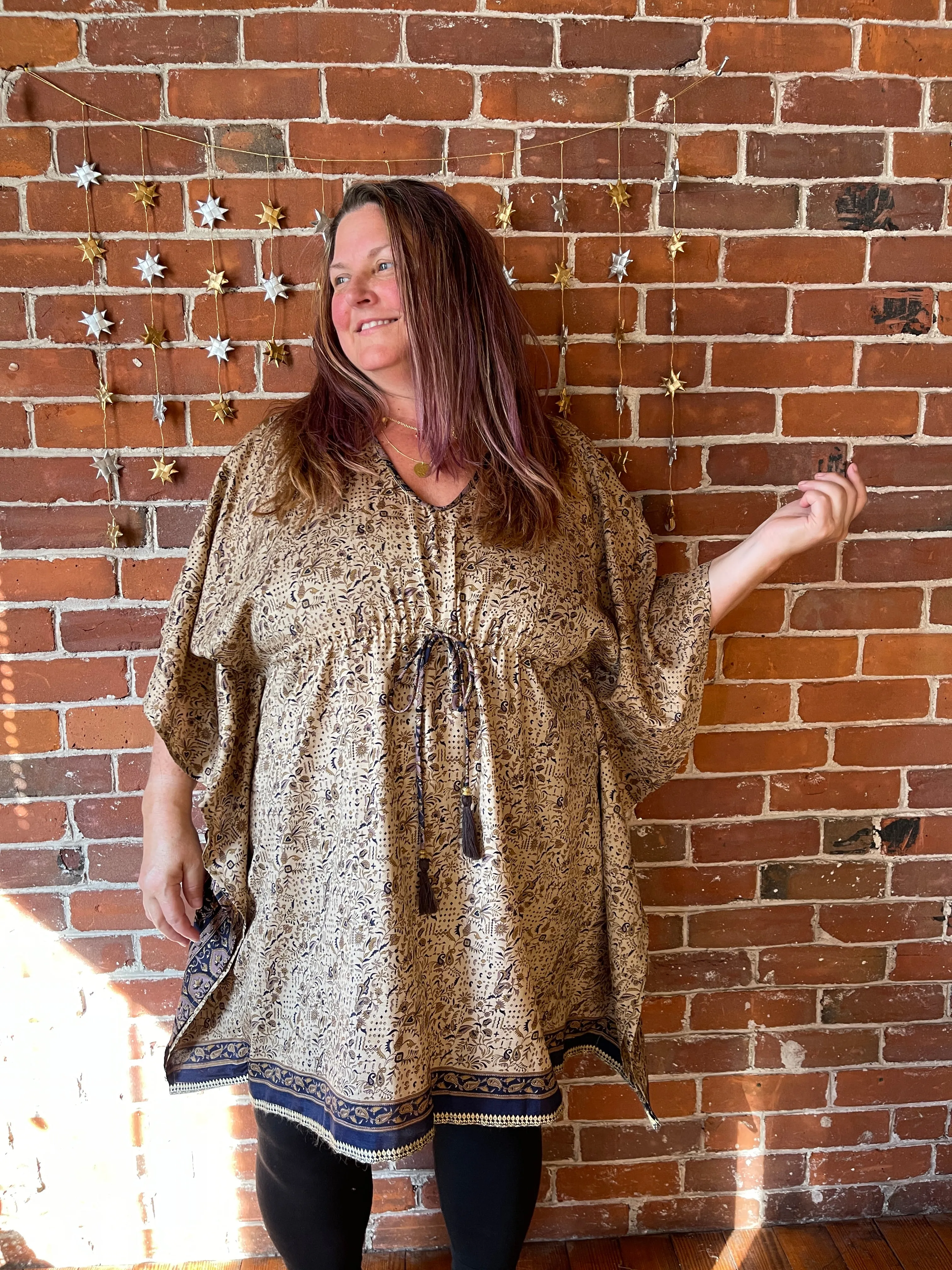 Size 2-12 Upcycled Adjustable Sari Tunic