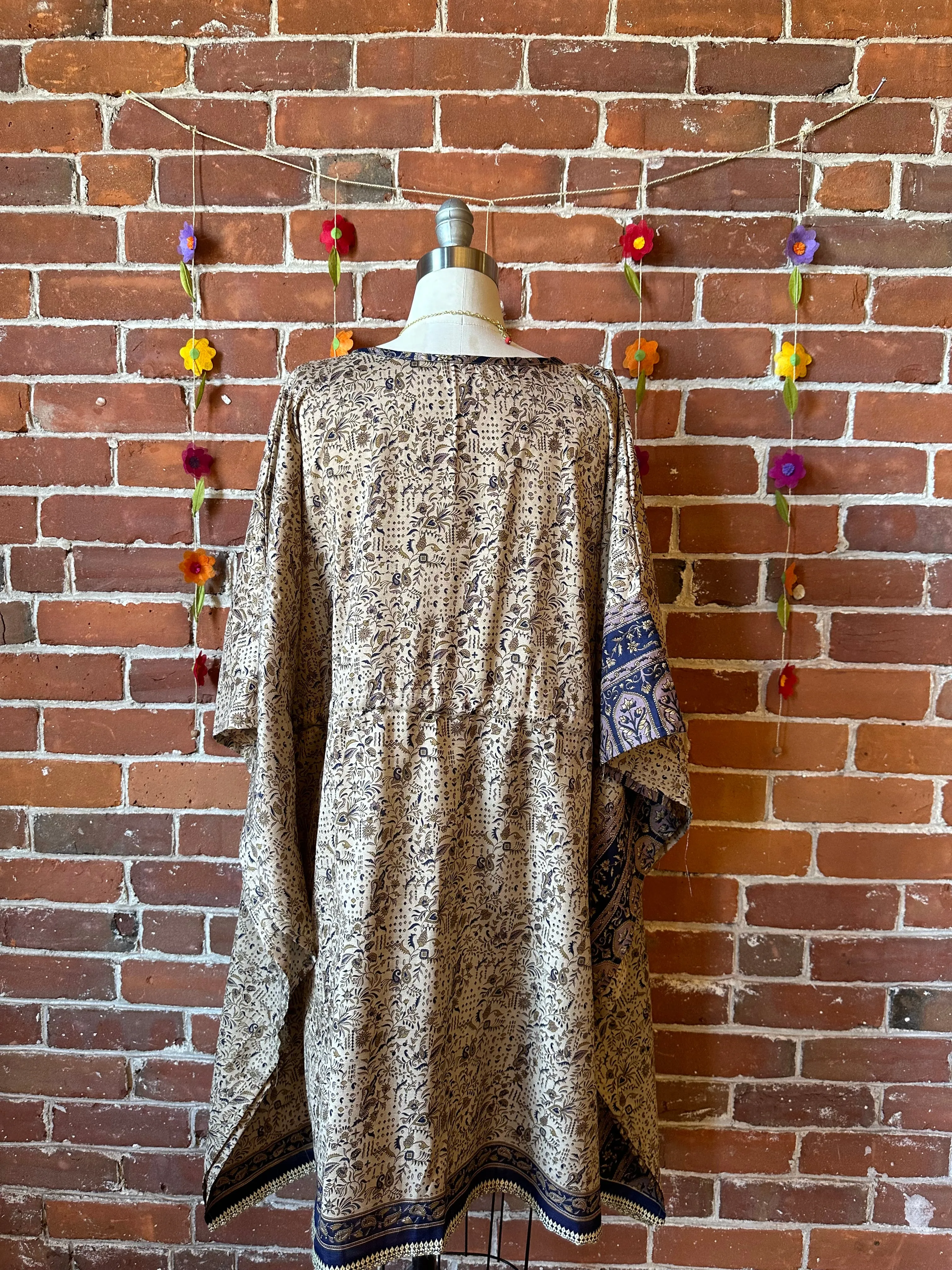 Size 2-12 Upcycled Adjustable Sari Tunic