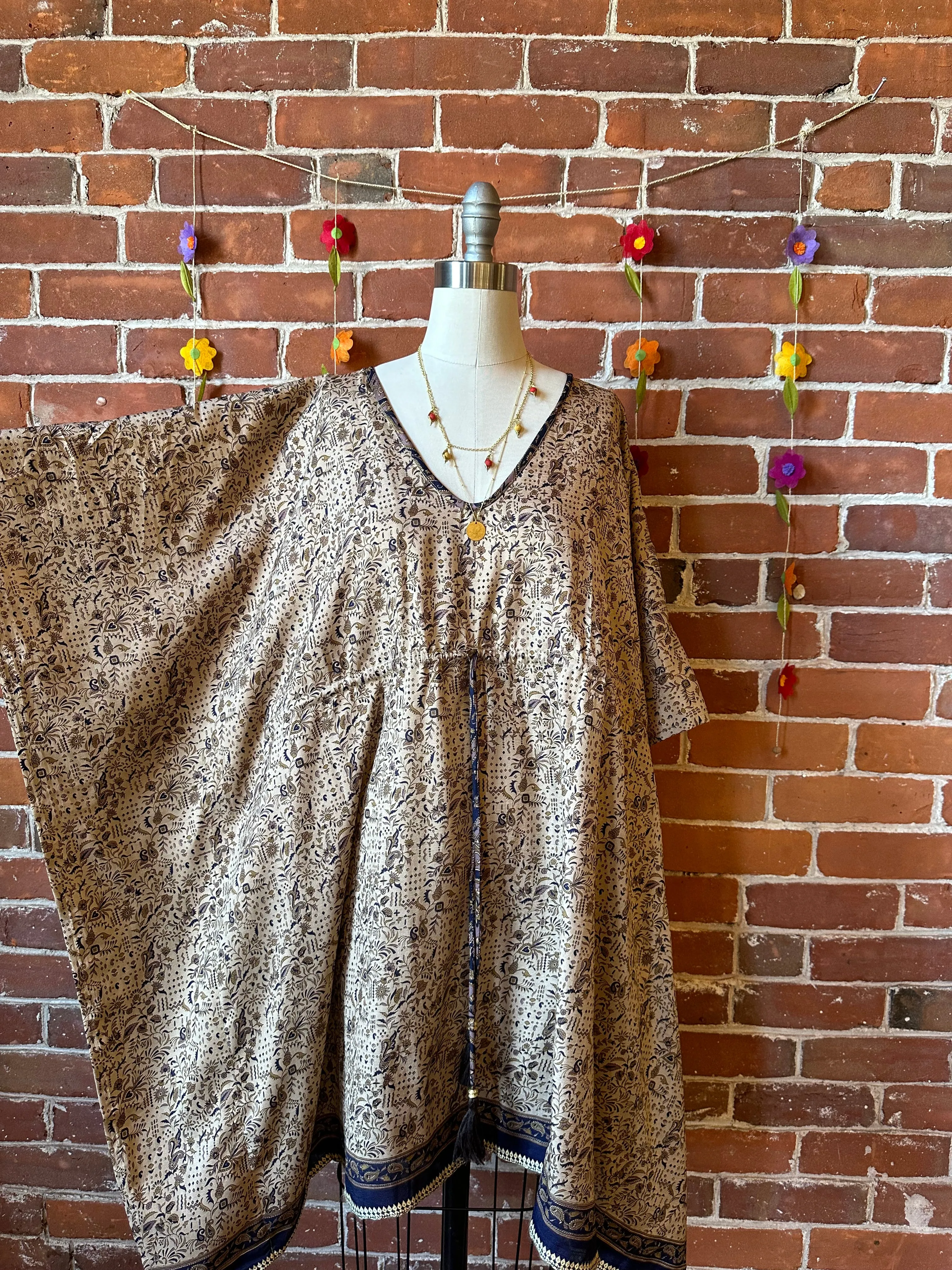Size 2-12 Upcycled Adjustable Sari Tunic