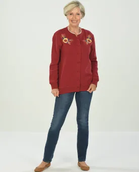 Speculation Missy Embroidered Fleece Cardigan Speculation Missy Embroidered Fleece Cardigan