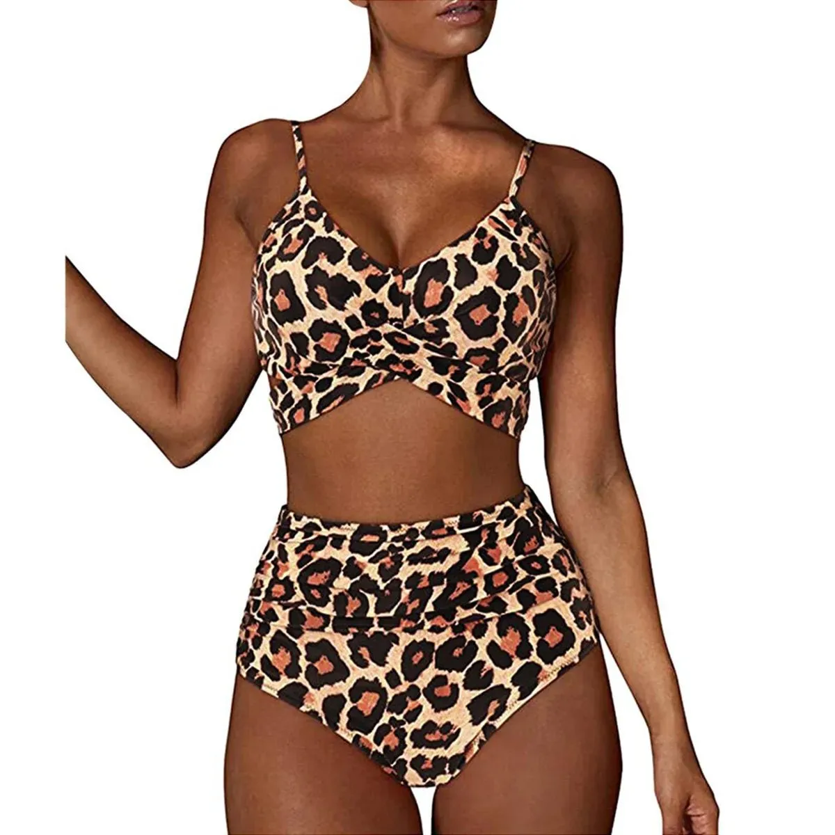 Summer Sexy High Waist 2 Piece Swimsuit for Women - Flattering Design, Quick-Drying Fabric