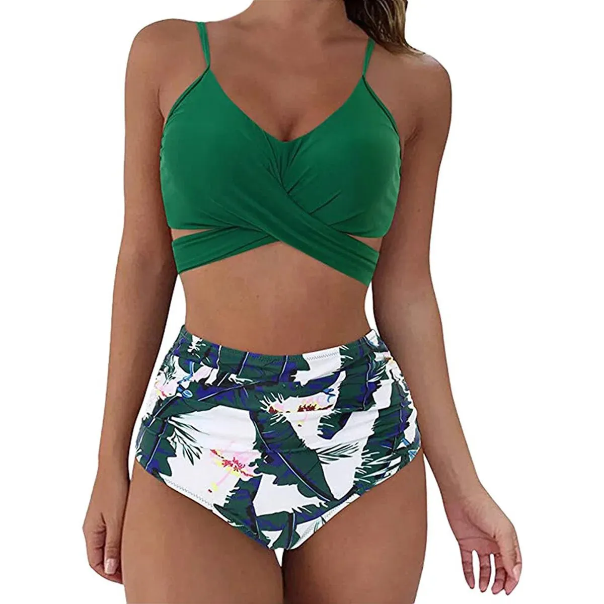 Summer Sexy High Waist 2 Piece Swimsuit for Women - Flattering Design, Quick-Drying Fabric