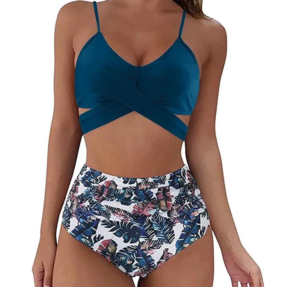 Summer Sexy High Waist 2 Piece Swimsuit for Women - Flattering Design, Quick-Drying Fabric