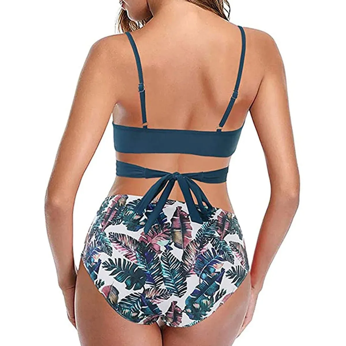 Summer Sexy High Waist 2 Piece Swimsuit for Women - Flattering Design, Quick-Drying Fabric