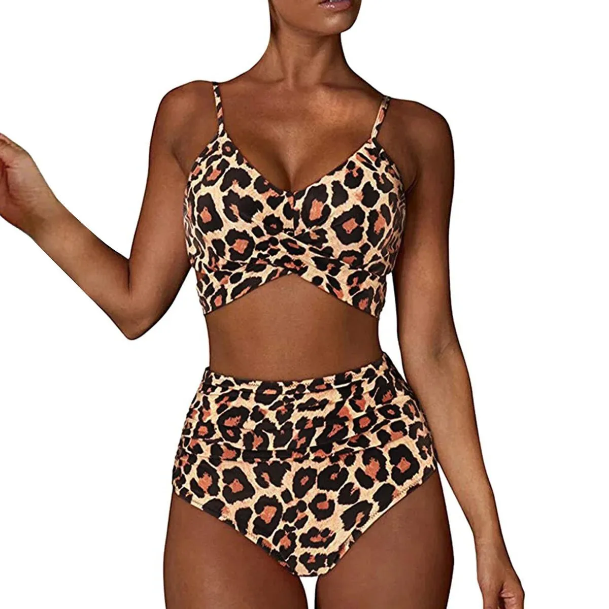 Summer Sexy High Waist 2 Piece Swimsuit for Women - Flattering Design, Quick-Drying Fabric