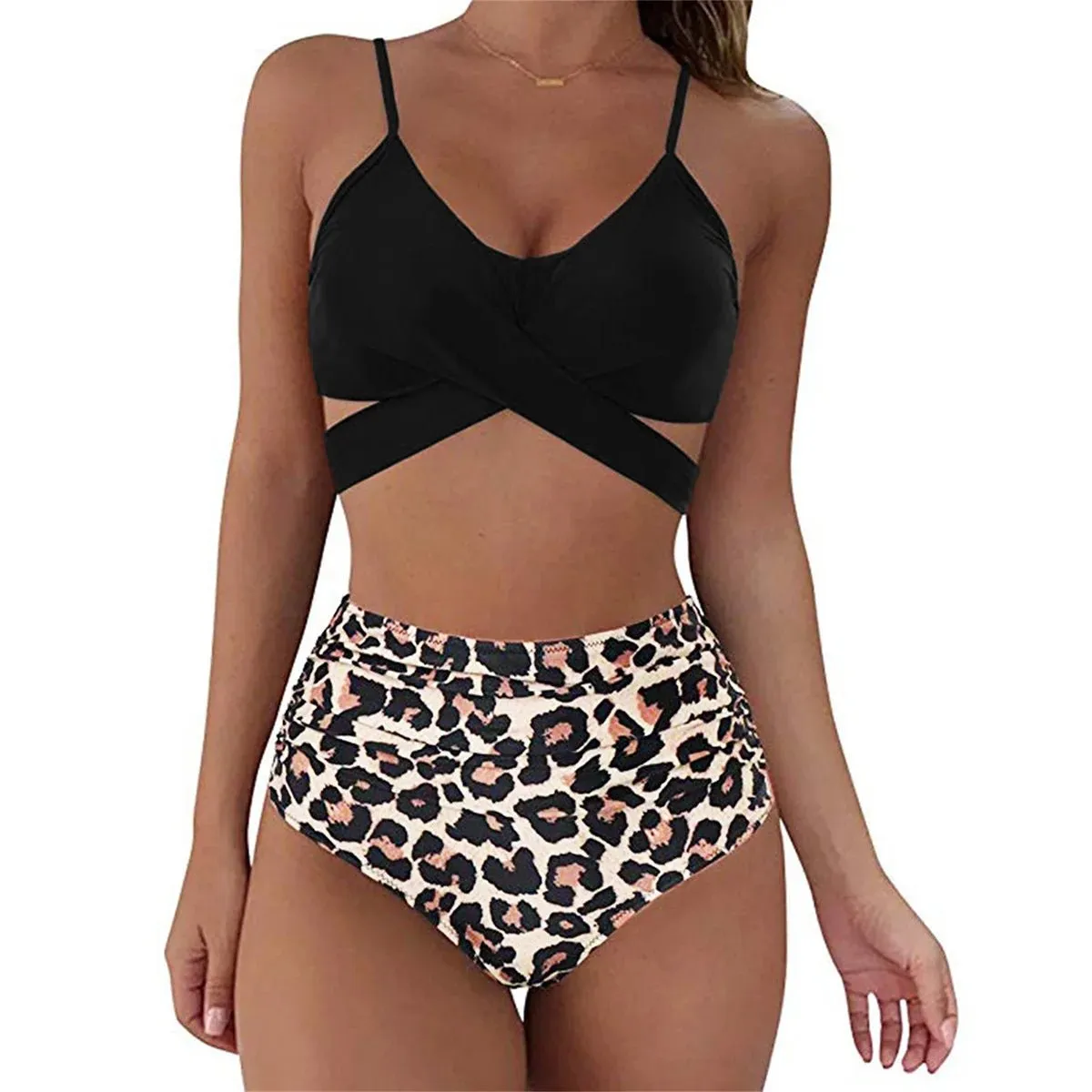 Summer Sexy High Waist 2 Piece Swimsuit for Women - Flattering Design, Quick-Drying Fabric