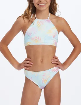 Sweet Tropic High Neck Bikini Set (Girls 7-14)