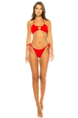 Swimwear - Bandeau Halter Top Two Piece Bikini