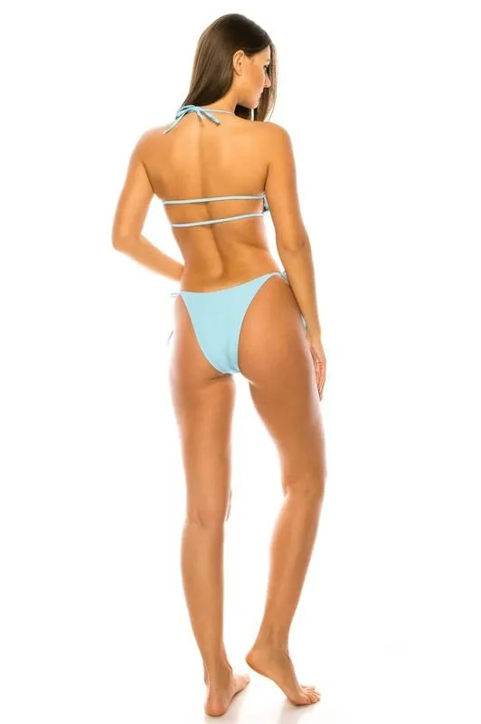 Swimwear - Bandeau Halter Top Two Piece Bikini
