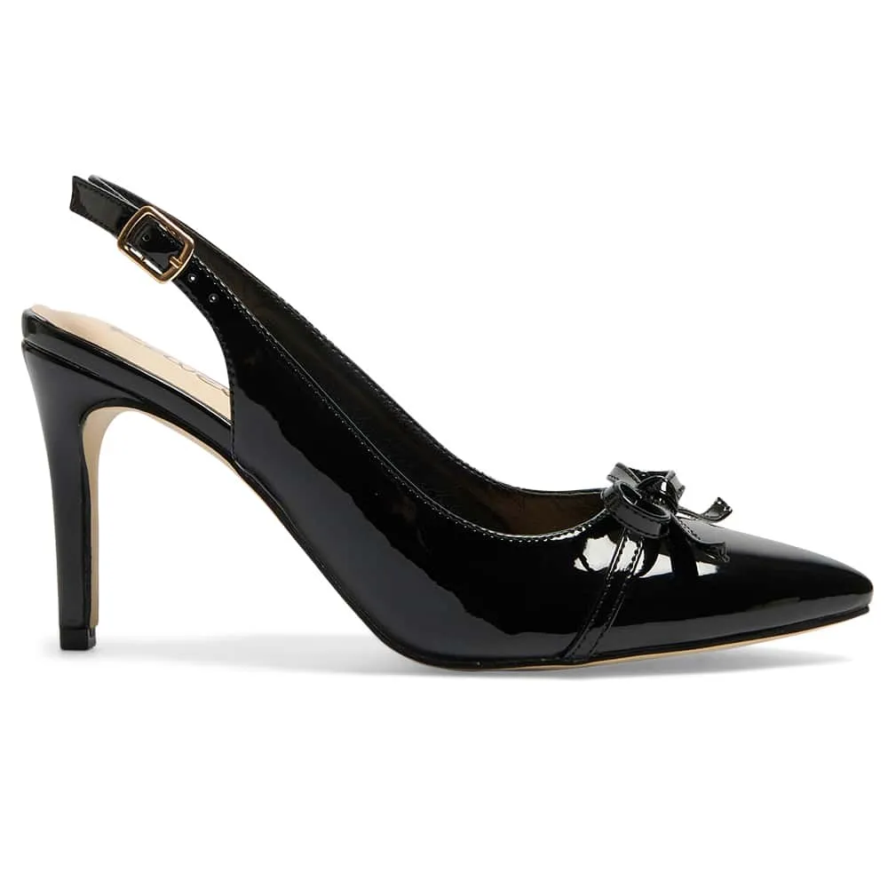 Wish Heel in Black Patent