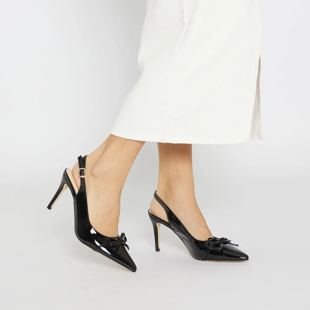 Wish Heel in Black Patent